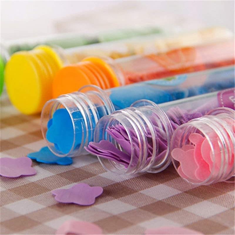 Portable Mini Paper Soap Sheets in Travel Tube | Scented Disposable Hand Wash Flakes