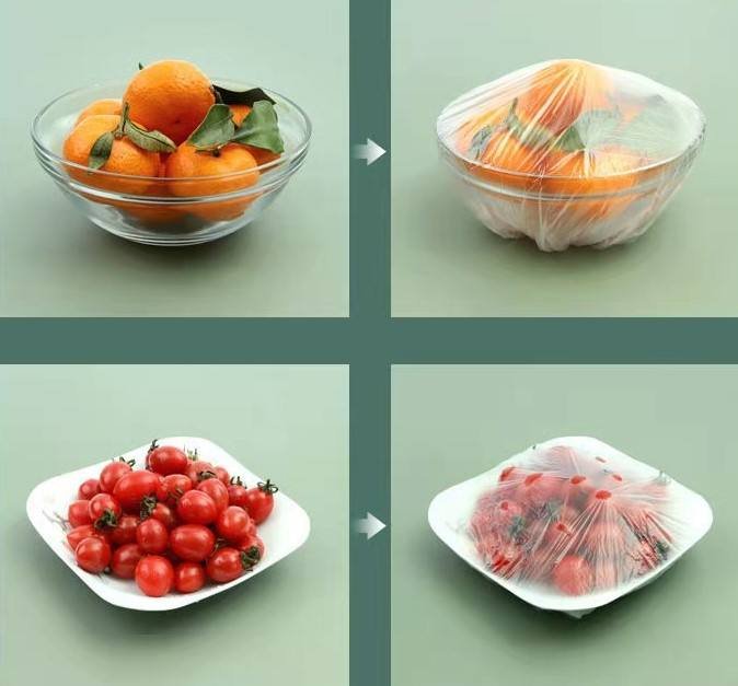 Disposable Elastic Food Covers – 100 Pcs Stretchable Bowl & Plate Covers (1 Pack)
