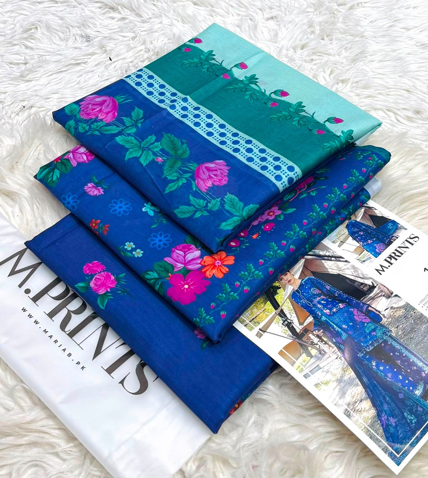 MARIA B Lawn 3-Piece Collection Volume 3 – Printed Shirt, Voile Dupatta & Cambric Trouser