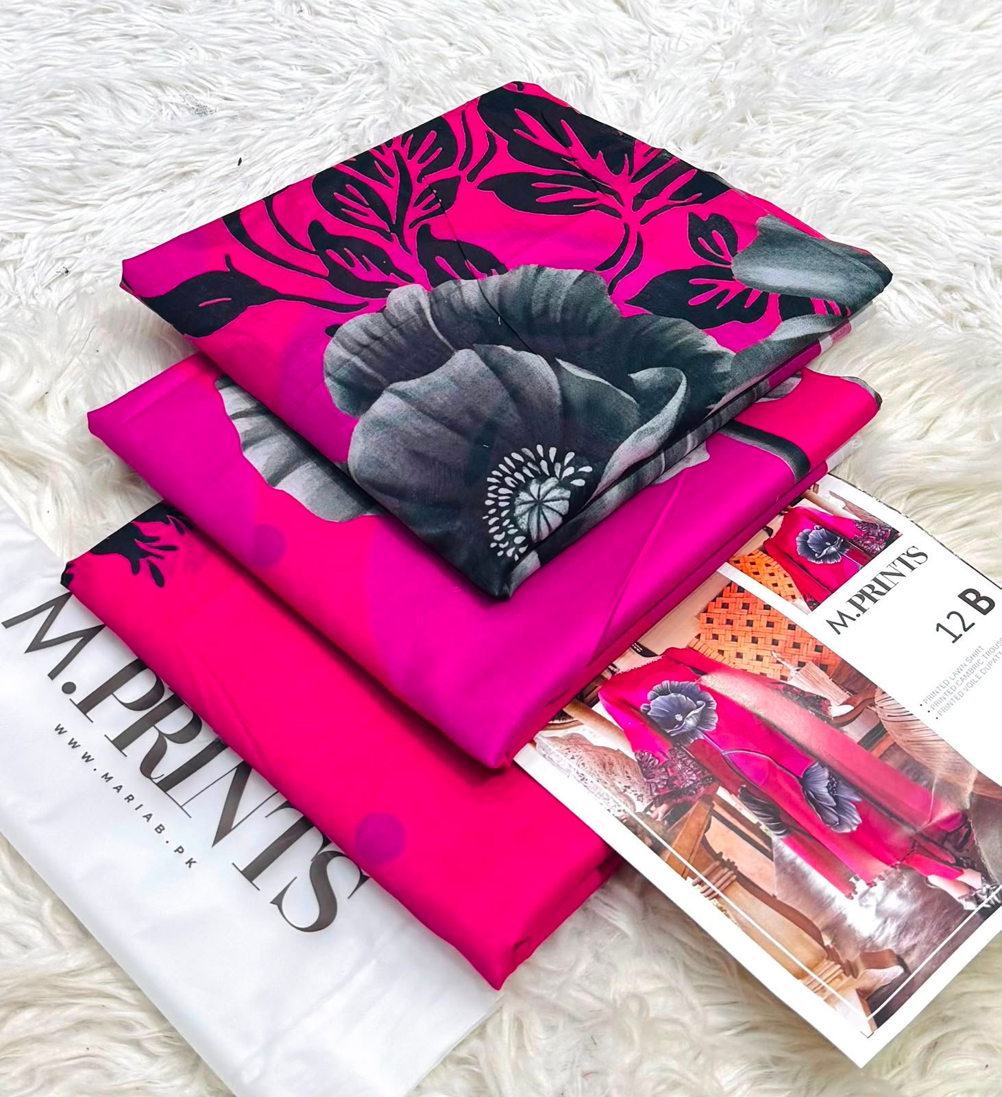 MARIA B Lawn 3-Piece Collection Volume 3 – Printed Shirt, Voile Dupatta & Cambric Trouser
