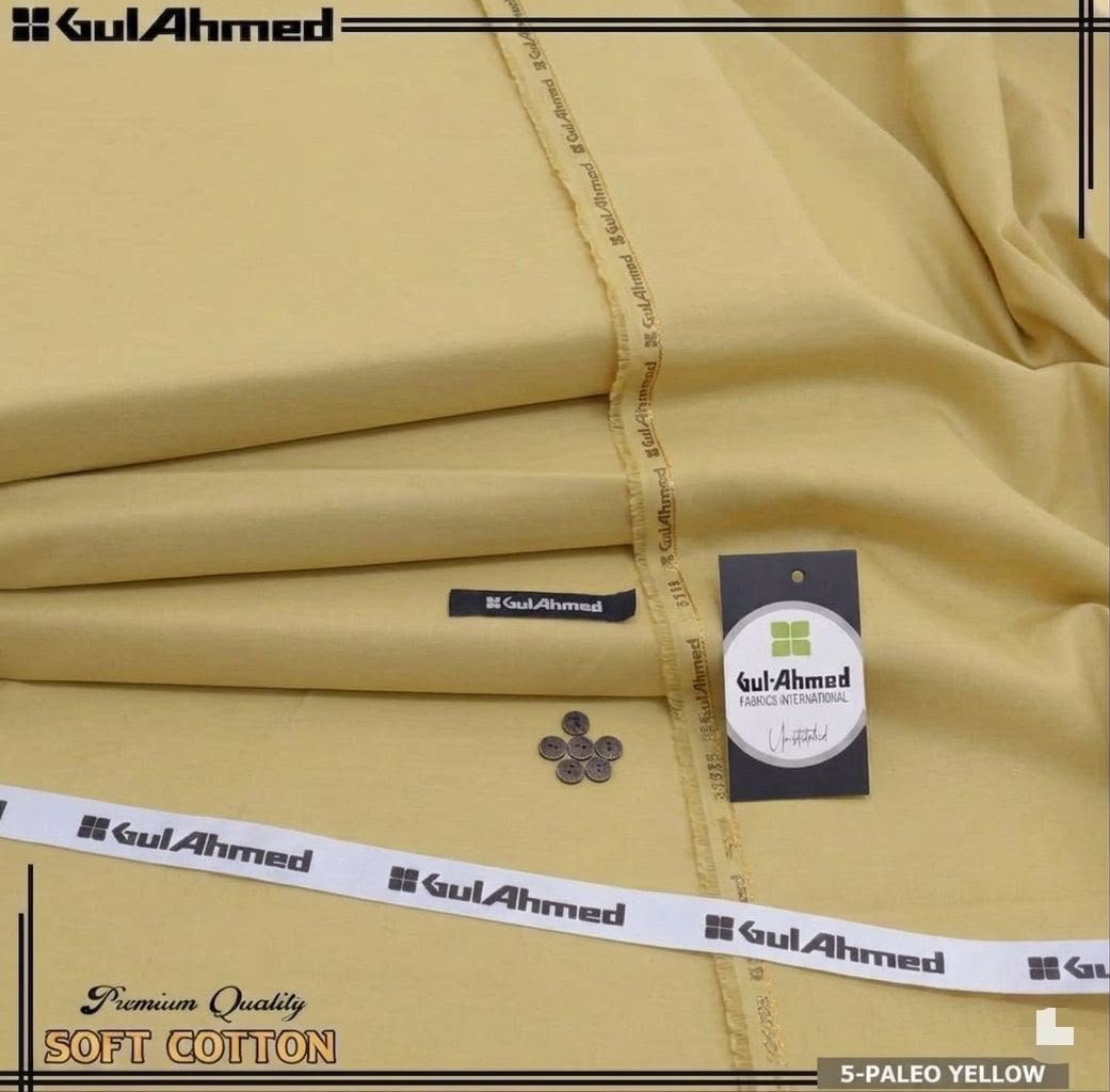 GUL AHMED Business Class Premium Egyptian Cotton – 4.5 Meter Unstitched Men's Suit