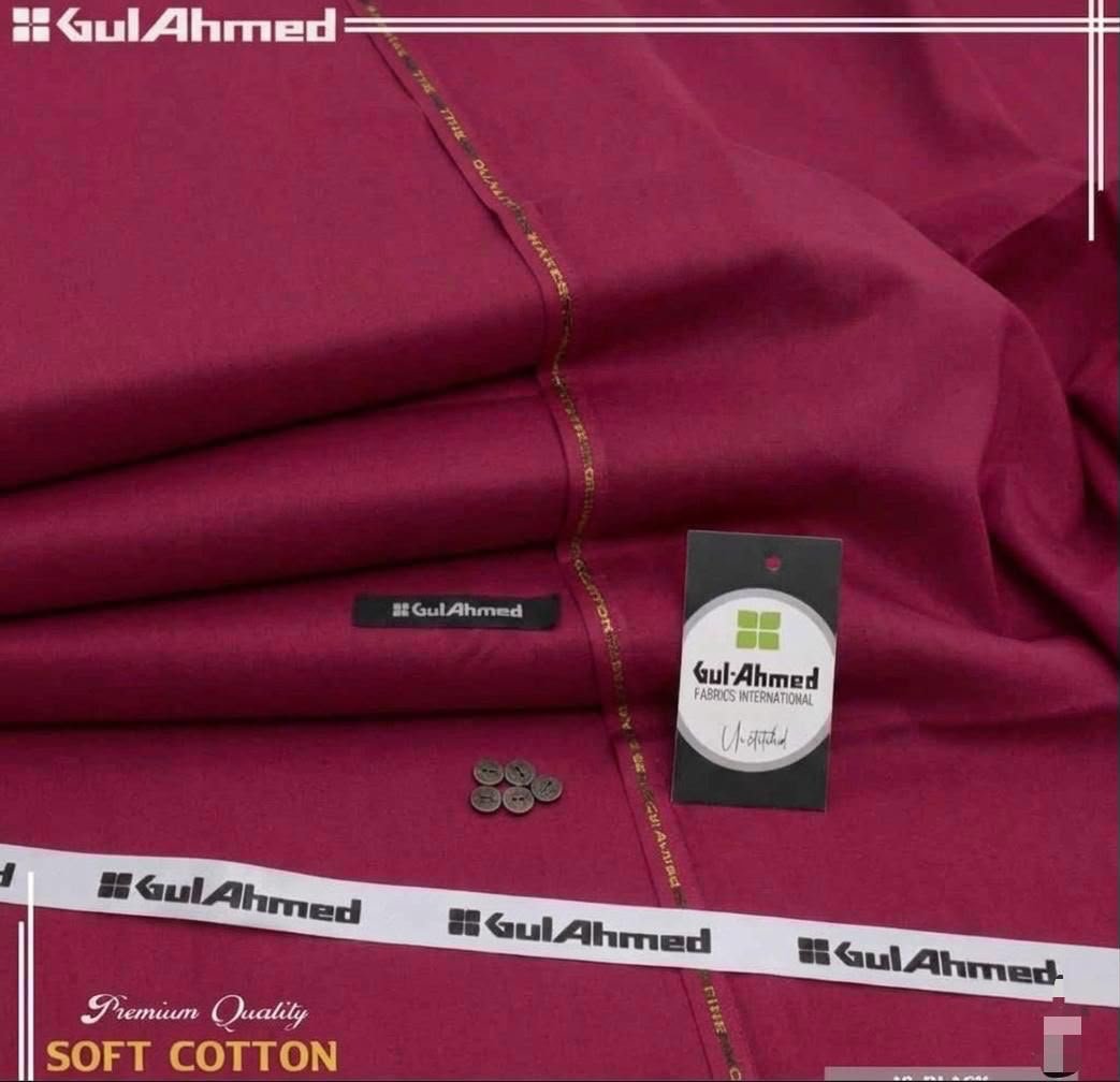GUL AHMED Business Class Premium Egyptian Cotton – 4.5 Meter Unstitched Men's Suit