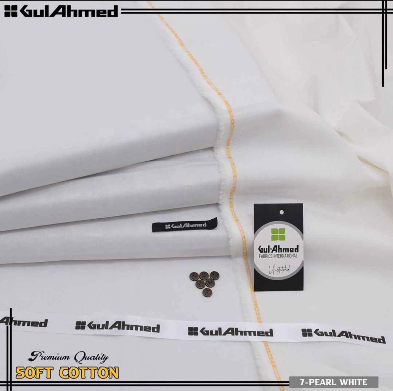 GUL AHMED Business Class Premium Egyptian Cotton – 4.5 Meter Unstitched Men's Suit