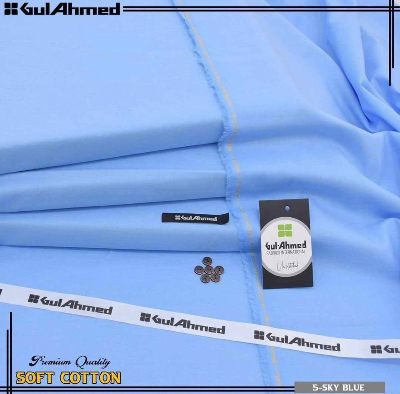 GUL AHMED Business Class Premium Egyptian Cotton – 4.5 Meter Unstitched Men's Suit