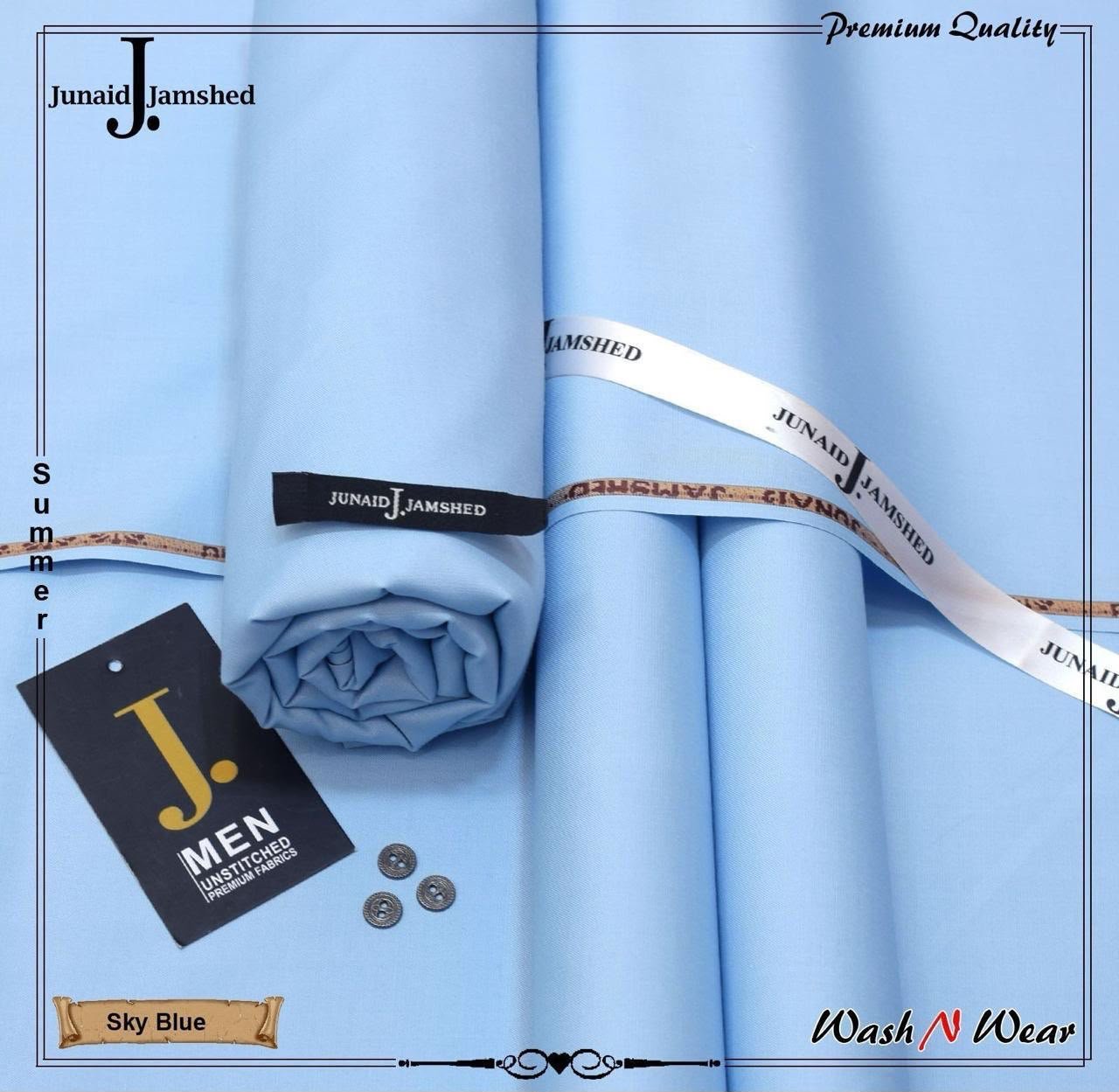 J. Junaid Jamshed Men's Super Luxury Wash & Wear – Summer Collection 2026